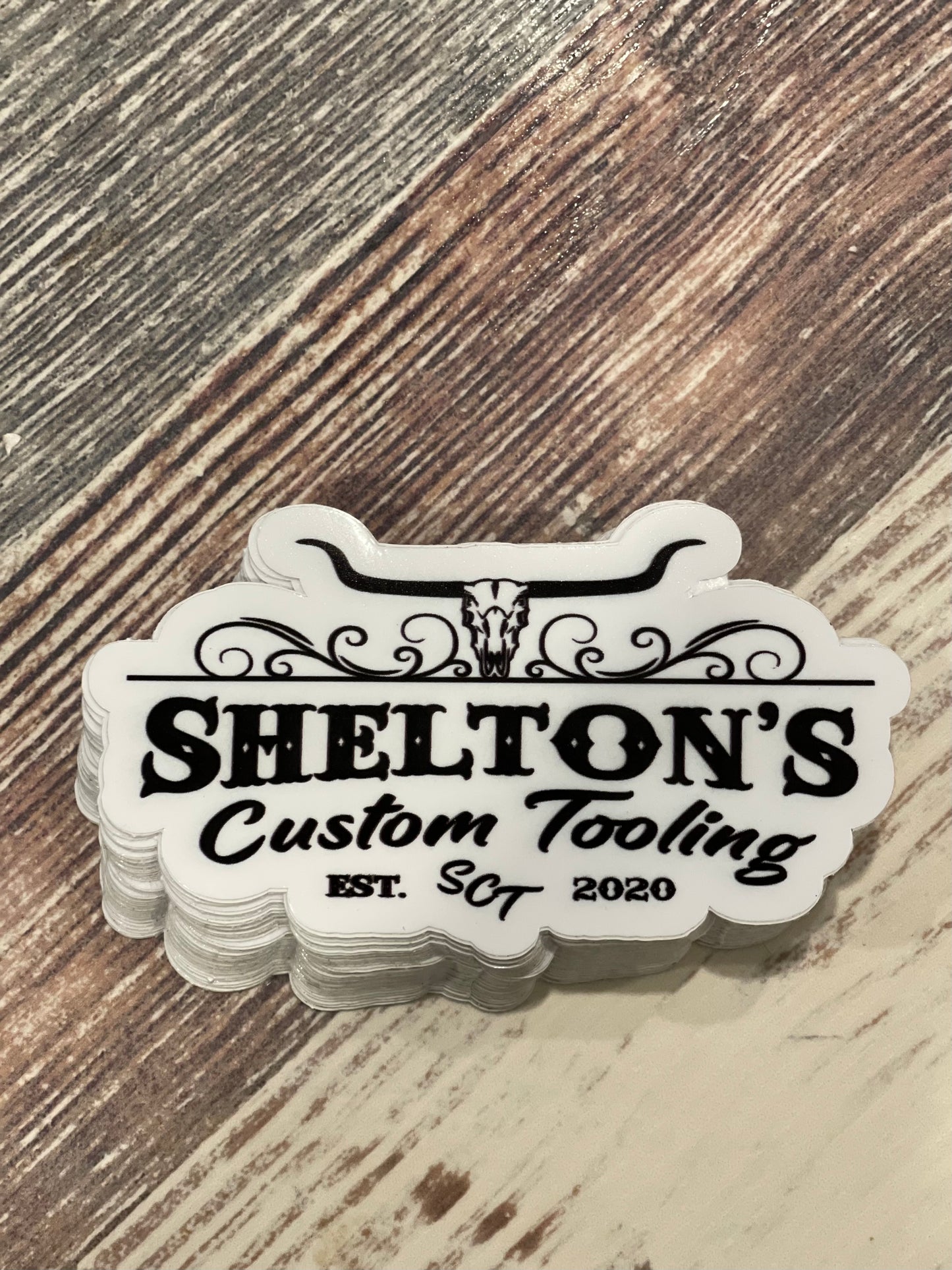 Sheltons custom tooling stickers