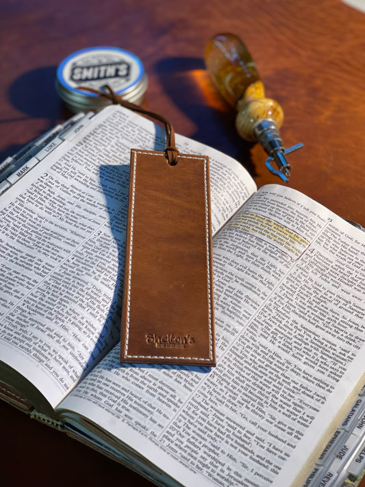 Hand made leather book marks